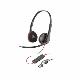 HP Poly Blackwire 3220 USB-C Wired Black Headset - Image 1