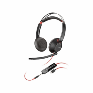 HP POLY 5220 Stereo USB-A Wired Black Headset - Image 1