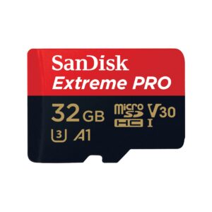 Sandisk Extreme Pro 32GB 4K Video MicroSDXC Card with Adapter - Image 1